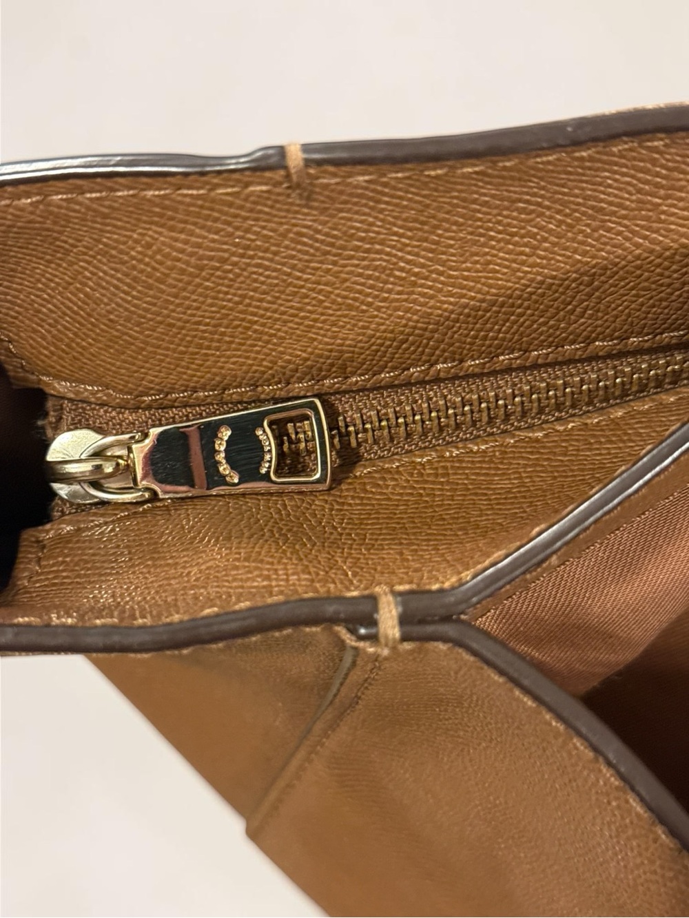 COACH Turnlock Crossgrain Leather Tote Bag Brown Carryall Dust Bag 57443 - Picture 12 of 17